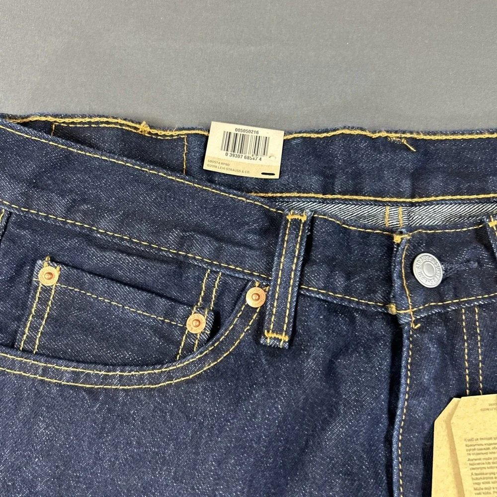 NWT - Levis Levi Strauss 505 Regular Dark Blue Denim Mens Jeans Sz 33 X 34 C